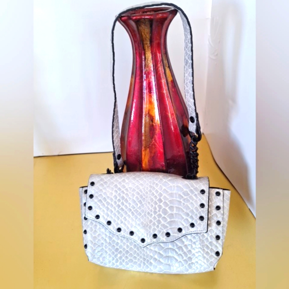 White And Gray Purse